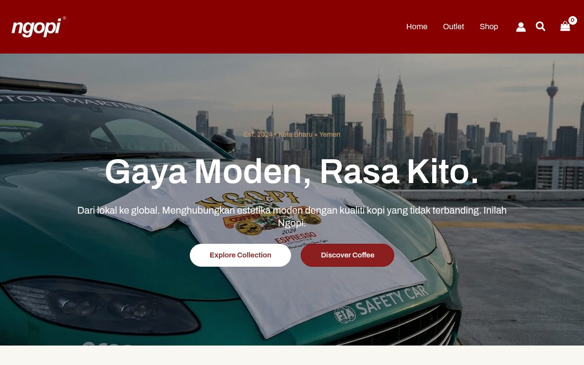 Ngopi Worldwide — tangkapan skrin laman sebenar